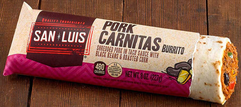 Deli Express San Luis Pork Carnitas Burrito, 8 Ounce -- 10 per case