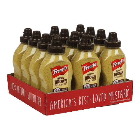 Frenchs Deli Style Spicy Brown Mustard, 12 Ounce -- 12 per Case