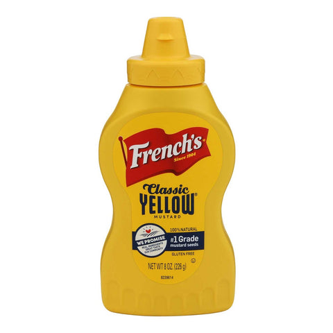 Frenchs Classic Yellow Mustard, 8 Ounce Squeeze -- 20 per case.