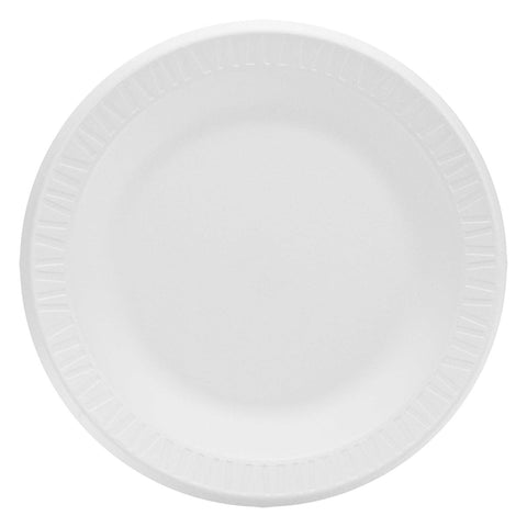 Dart Concorde Foam Plate, 10 1/4 inch dia, White, 125/Pack, 4 Packs/Carton