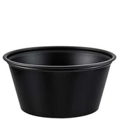 SOLO Cup Company Plastic Souffle Portion Cups, 3 1/4 oz., Black, 250/Bag, 2500/Carton