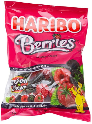 Haribo Confectionery Berries Gummy Candy, 8 Ounce -- 10 per case.