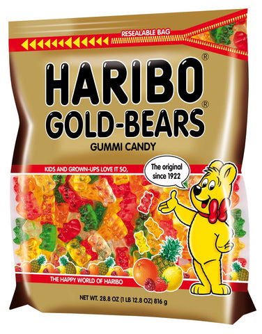 Haribo Confectionery Gold Bears Gummy Candy, 28.8 Ounce -- 6 per case.