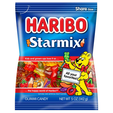 Haribo Confectionery Star Mix Gummy Candy, 5 Ounce -- 12 per case.