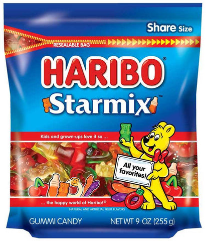 Haribo Starmix Confectionery Gummi Candy, 9 Ounce -- 8 per case