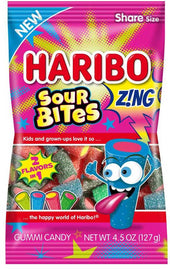 Haribo Zing Sour Bites Gummi Candy, 4.5 Ounce -- 12 per case