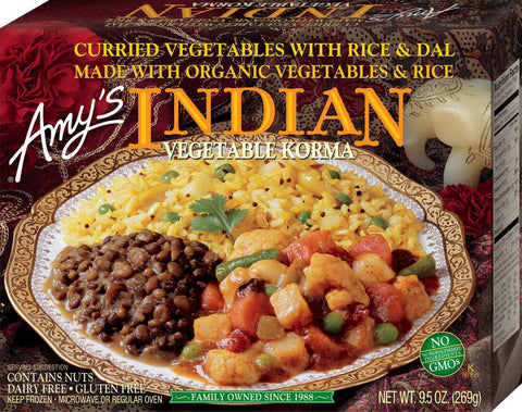 Amys Organic Vegetable Korma Indian Meal, 9.5 Ounce -- 12 per case