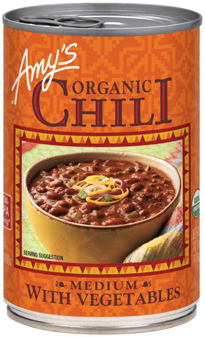 Amys Organic Medium Chili with Vegetable, 14.7 Ounce -- 12 per case