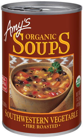 Amys Organic Fire Roasted Southwestern Vegetable Soup, 14.3 Ounce -- 12 per case
