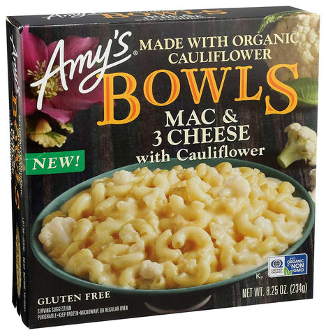 Amys Mac and 3 Cheese with Cauliflower Bowl, 8.25 Ounce -- 12 per case