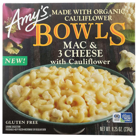 Amys Mac and 3 Cheese with Cauliflower Bowl, 8.25 Ounce -- 12 per case