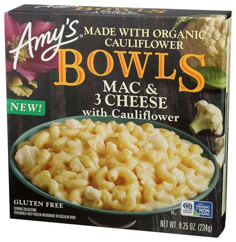 Amys Mac and 3 Cheese with Cauliflower Bowl, 8.25 Ounce -- 12 per case
