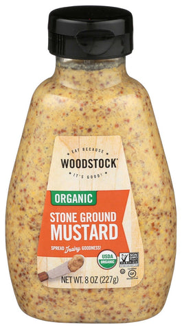 Woodstock Farms Organic Stoneground Mustard, 8 Ounce -- 12 per case.