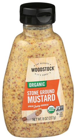 Woodstock Farms Organic Stoneground Mustard, 8 Ounce -- 12 per case.