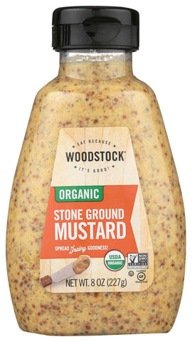 Woodstock Farms Organic Stoneground Mustard, 8 Ounce -- 12 per case.