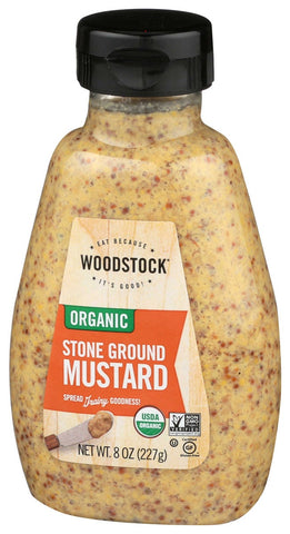 Woodstock Farms Organic Stoneground Mustard, 8 Ounce -- 12 per case.