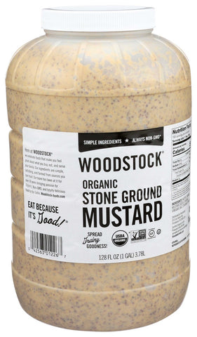 Woodstock Farms Organic Stoneground Mustard, 1 Gallon -- 4 per case.