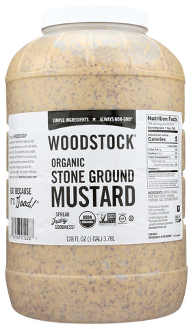 Woodstock Farms Organic Stoneground Mustard, 1 Gallon -- 4 per case.