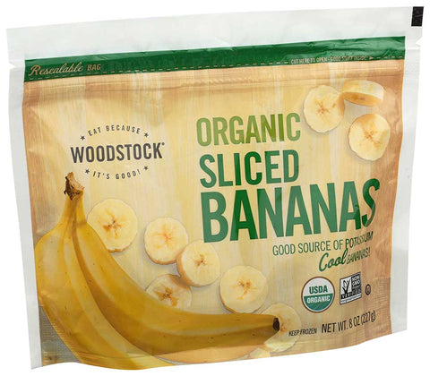 Woodstock Farms Organic Frozen Banana Slices, 8 Ounce -- 12 per case.