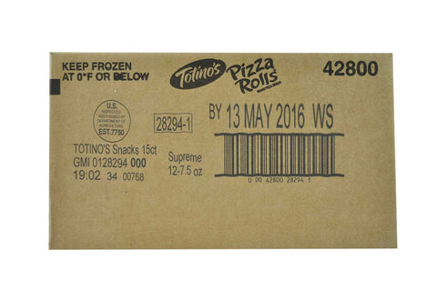 Totinos Supreme Pizza Rolls, 7.5 Ounce -- 12 per case.