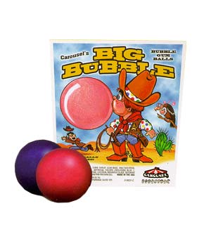 Carousel Big Bubble Assorted Gum Ball, 1 inch - 850 per pack.