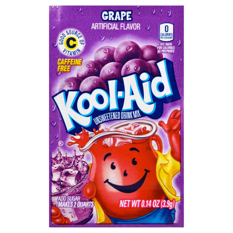 Kraft Kool Aid Grape Beverage, 0.14 Ounce -- 192 per case.