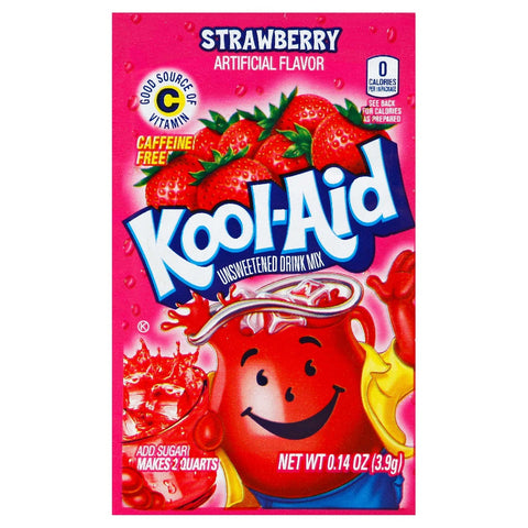 Kraft Kool Aid Strawberry Beverage, 0.14 Ounce -- 192 per case.