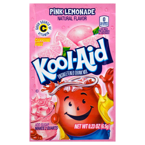 Kraft Kool Aid Pink Lemonade Beverage, 0.23 Ounce -- 192 per case.