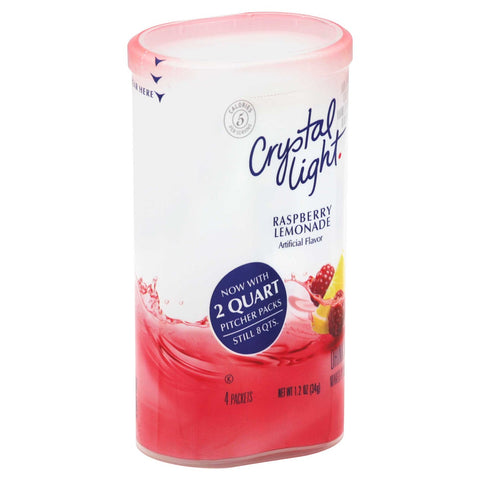 Crystal Light Raspberry Lemonade Drink Mix, 1.2 Ounce -- 12 per case.
