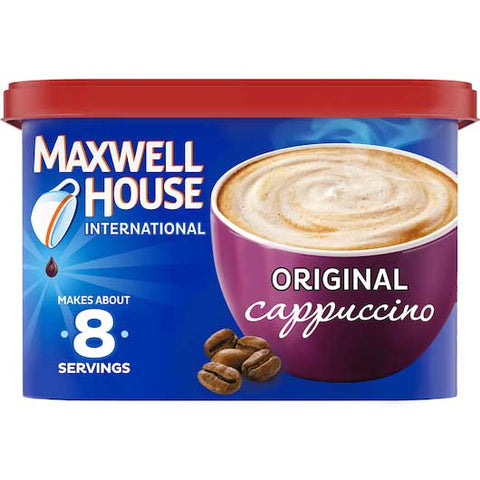 Maxwell House Original Cappuccino Cafe Style Instant Beverage Mix, 8.3 Ounce -- 8 per case.