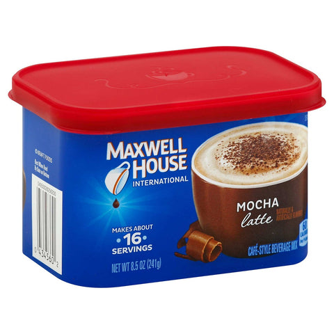 Maxwell House Mocha Latte Cafe Style Instant Beverage Mix, 8.5 Ounce -- 8 per case.