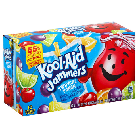Kool-Aid Jammers Tropical Punch Flavored Drink, 6 fluid ounce -- 40 per case