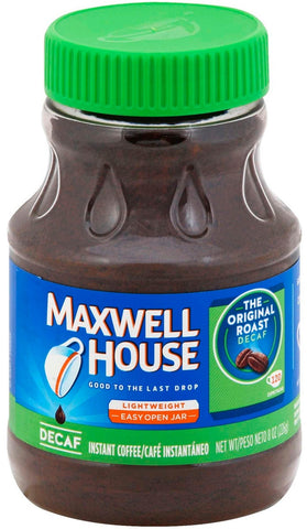 Maxwell House Decaffeinated Instant Coffee, 8 Ounce -- 6 per case