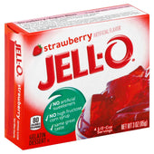 Jello Strawberry Gelatin, 3 Ounce --24 Case