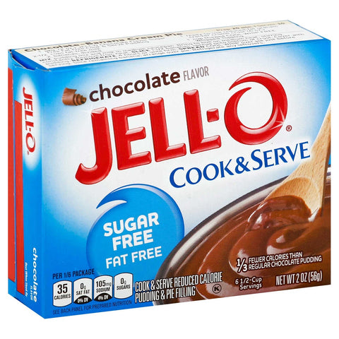 Jello Sugar Free Chocolate Cook And Serve, 2 Ounce -- 24 Case