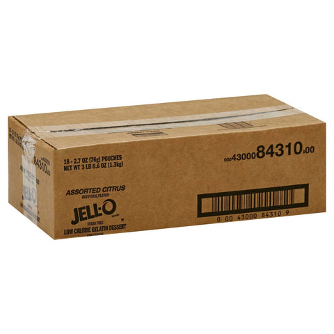 Gelatin Jell-O Sugar Free Citrus 18 Case 2.75 Ounce