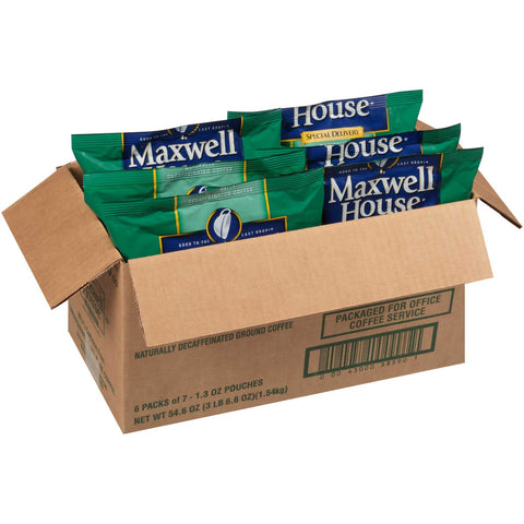 Maxwell House Decaf Special Delivery Ground Coffee - 1.3 oz pack, 42 packs per case