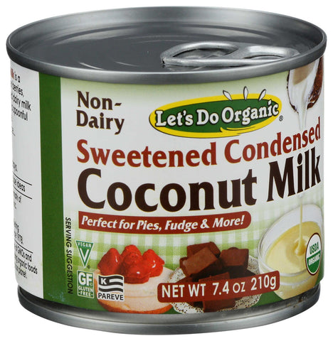 Lets Do Organic Sweetened Condensed Coconut Milk, 7.4 Fluid Ounce -- 6 per case.