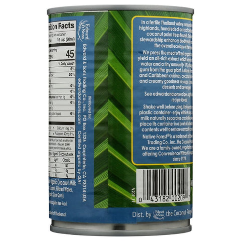 Edward and Sons Organic Lite Coconut Milk, 14 Ounce -- 12 per case.