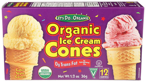 Lets Do Organic Ice Cream Cones, 1.2 Ounce -- 12 per case.