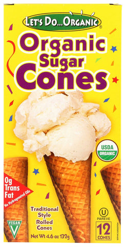 Lets Do Organic Sugar Cones, 4.6 Ounce -- 12 per case.