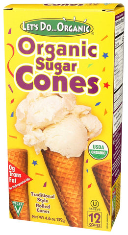 Lets Do Organic Sugar Cones, 4.6 Ounce -- 12 per case.