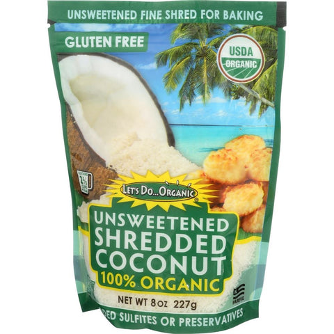 Edward and Sons Organic Shredded Coconut, 8 Ounce -- 12 per case.
