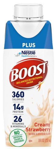 Boost Plus Creamy Strawberry Balanced Nutritional Drink, 8.01 Fluid Ounce -- 24 per case