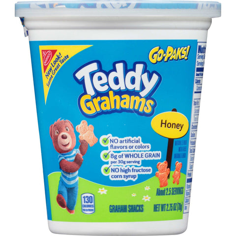 Nabisco Triscuit Go Pak Honey Teddy Grahams Crackers, 2.75 Ounce -- 12 per case.