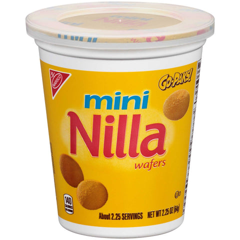 Nabisco Go Pak Mini Nilla Wafer Cookies, 2.25 Ounce -- 12 per case.