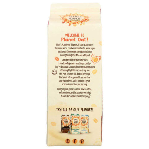 Planet Oat Unsweetened Original Oatmilk, 52 Fluid Ounce -- 6 per case
