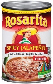 Rosarita Spicy Refried Beans, 16 Ounce -- 12 per case