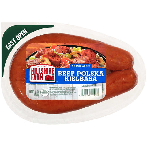 Hillshire Farm Beef Polska Kielbasa Rope, 12 Ounce -- 18 per case.