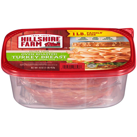 Hillshire Farm Lunchmeat Oven Roasted Turkey Breast, 1 Pound -- 6 per case.